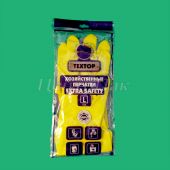 Перчатки резиновые хоз.TEXTOP M Extra Safety  60г с напылением 12х12(144)Т602